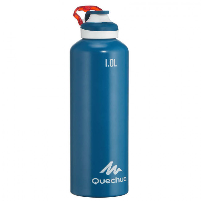 Дорожная алюминиевая фляга 500 с широким отверстием, 1 л. QUECHUA