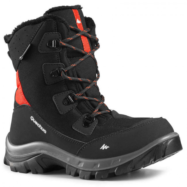 БОТИНКИ ТЕПЛЫЕ НЕПРОМОК. ПОХОДНЫЕ НА ШНУРКАХ Д/ДЕТЕЙ РАЗМ. 30-38 SH500 WARM HIGH QUECHUA