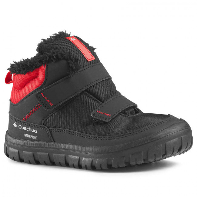 БОТИНКИ ТЕПЛЫЕ ВОДОНЕПРОНИЦ. ПОХОДНЫЕ НА ЛИПУЧКАХ Д/ДЕТЕЙ РАЗМ. 24-32 SH100 WARM QUECHUA