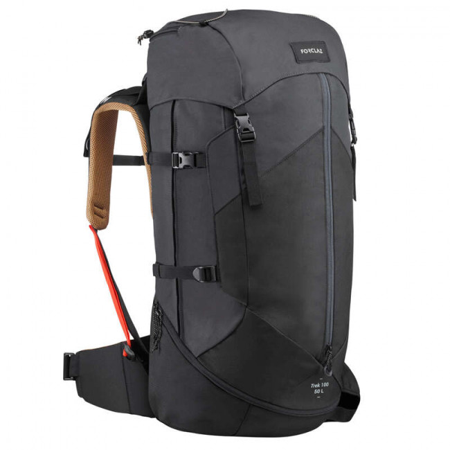 Рюкзак для треккинга в горах мужской TREK 100 Easyfit 50 л FORCLAZ