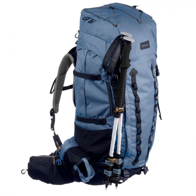 Рюкзак для треккинга в горах - TREK 900 SYMBIUM женский 50+10 л голубой FORCLAZ