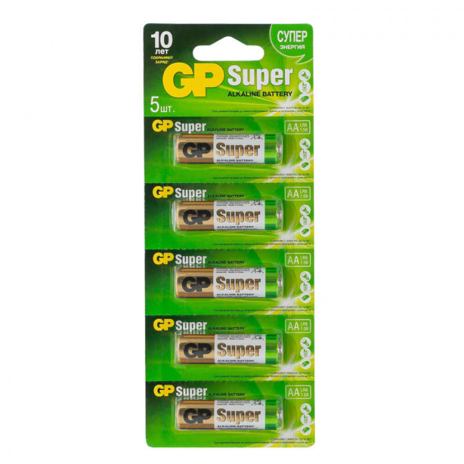 Батарейки GP Super Alkaline 15A-CR5 (LR06) GP